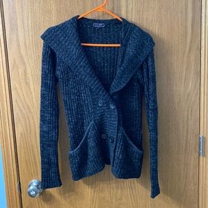 Black Ribbed Women's Sweater